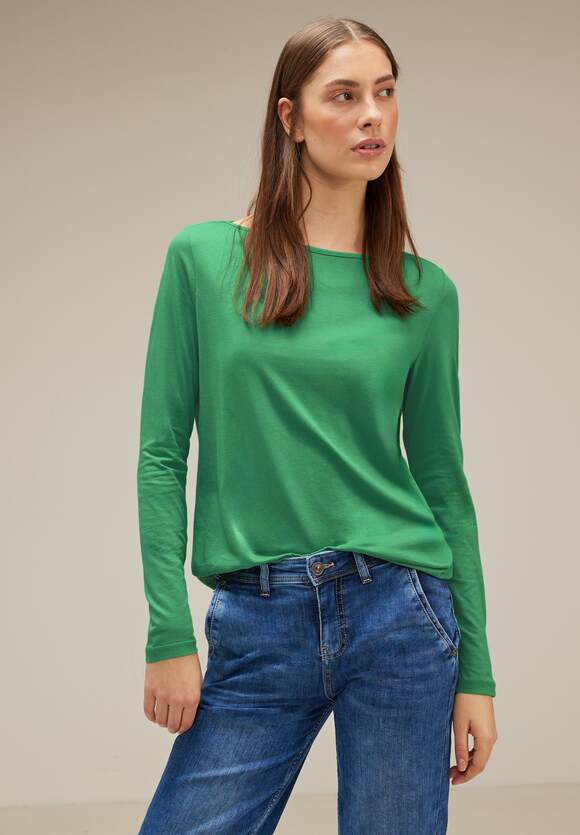 STREET ONE - | STREET Online-Shop Shirt Damen Green U-Boot-Ausschnitt ONE Fresh Gentle mit