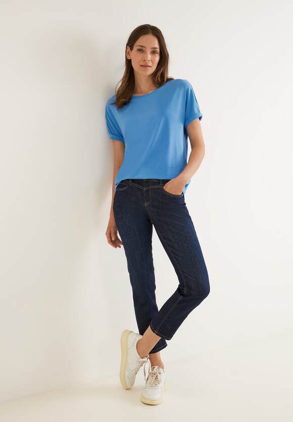 Crista ONE T-Shirt STREET | - ONE Blue Damen Bay Unifarbe in STREET Style Online-Shop -