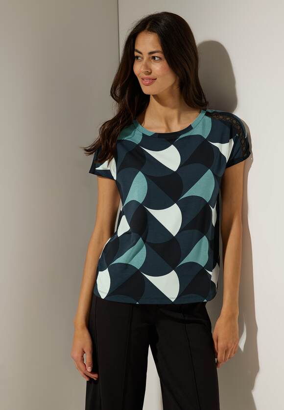 Green Vintage Damen Online-Shop - ONE Cool Shirt STREET | STREET Print Jersey ONE