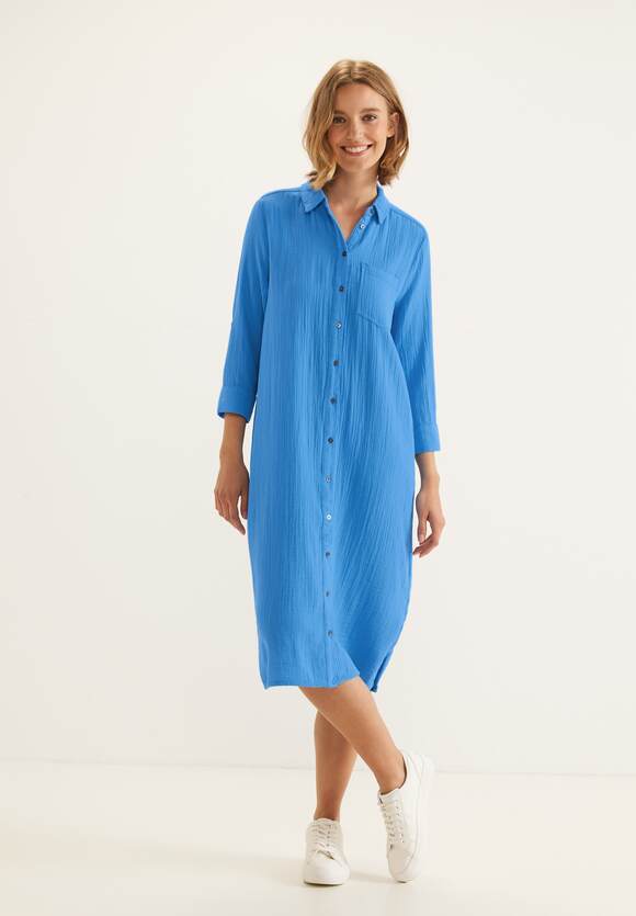 STREET ONE Shirtkleid mit Knopfleiste - | Blue Damen STREET ONE Bay Online-Shop