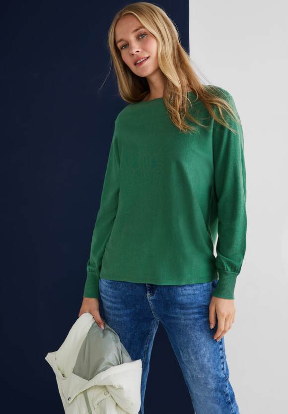 Style Noreen ONE STREET Green Damen STREET in - Unifarbe - Online-Shop Pullover | ONE Meadow