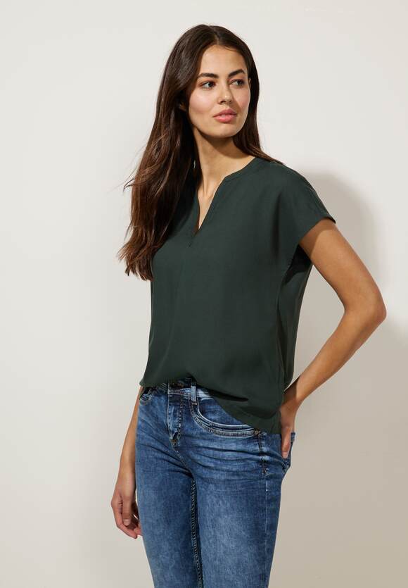 Hillside ONE Damen in STREET Online-Shop - ONE Blusenshirt Green STREET Unifarbe |