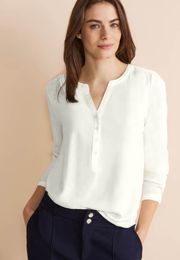 STREET ONE Bluse im Tunikastyle Damen - Style Bamika - Off White | STREET  ONE Online-Shop