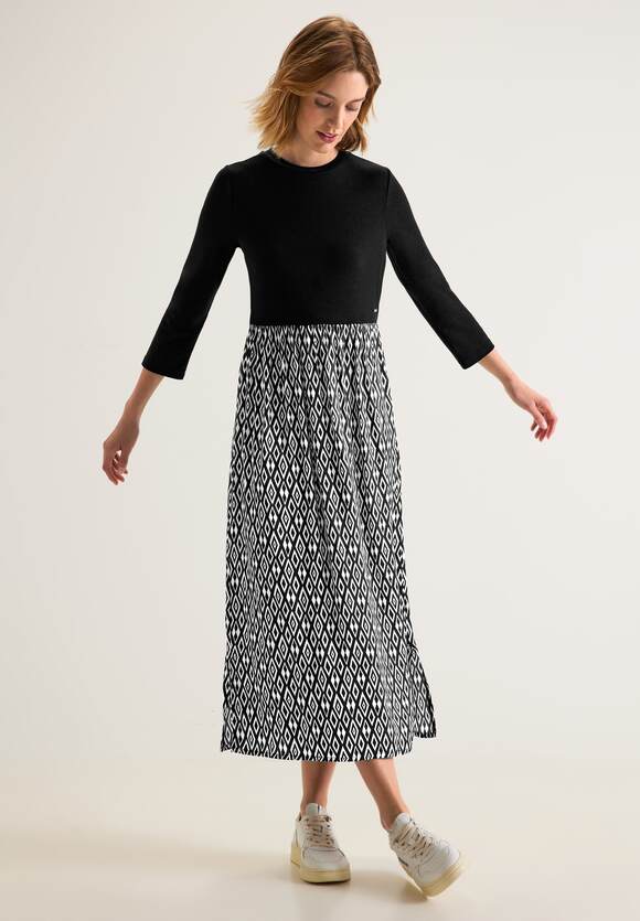 STREET ONE Kleid im Materialmix Damen - Black | STREET ONE Online-Shop