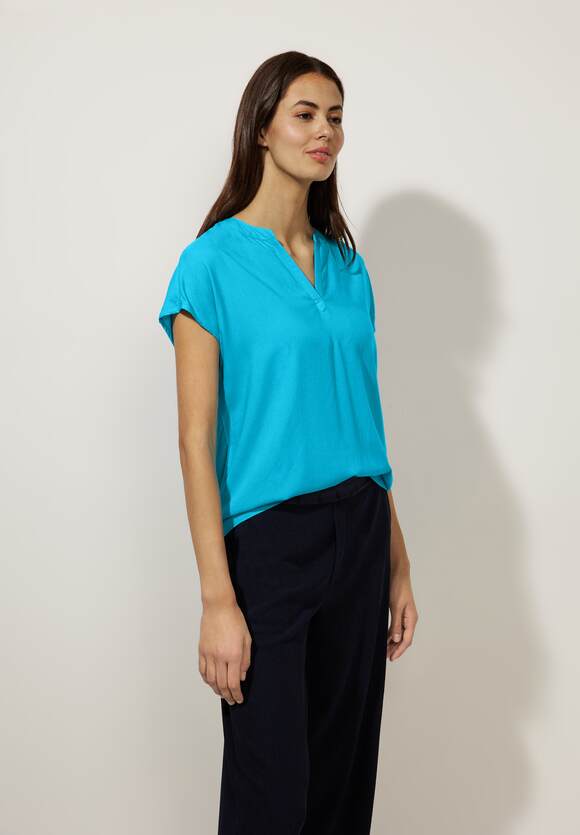 Online-Shop STREET | STREET ONE in ONE Splash Unifarbe Blusenshirt - Aqua Damen