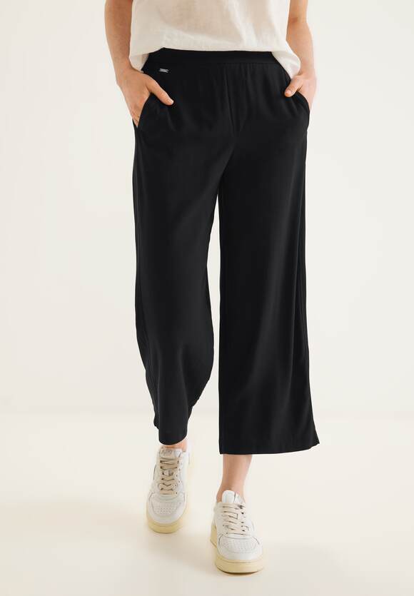 STREET Style Loose Fit - ONE Emee STREET - Viskose Hose Damen Black | Online-Shop ONE