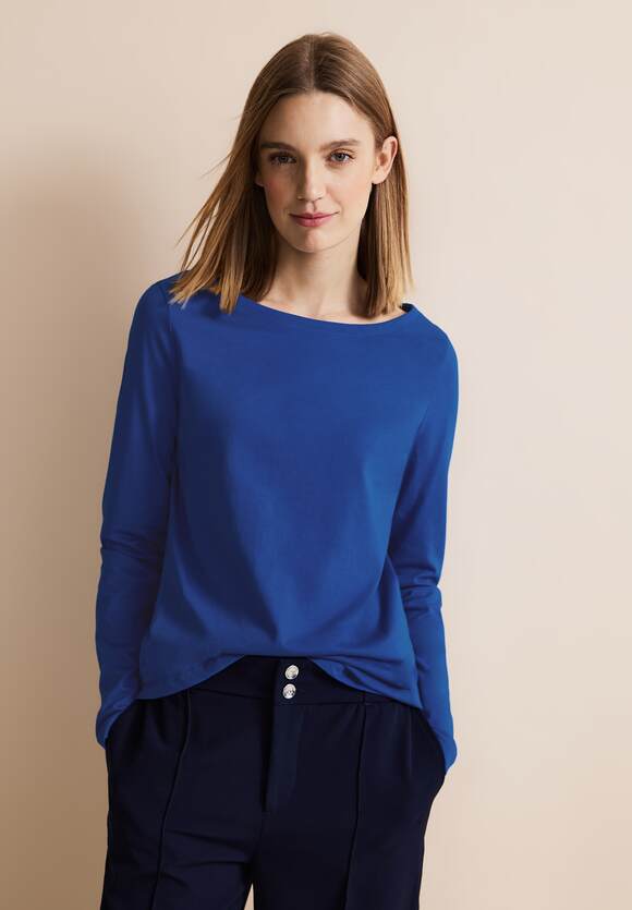 STREET Blue Online-Shop - Basic Intense Langarmshirt Damen Gentle | STREET ONE ONE Fresh
