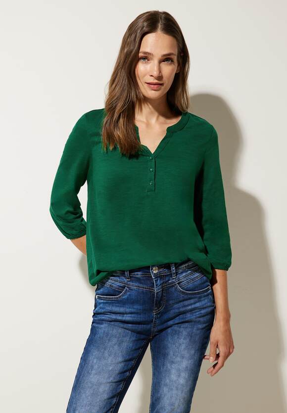 ONE STREET in Online-Shop | Green STREET Unifarbe Gentle ONE Damen - Shirt Jersey