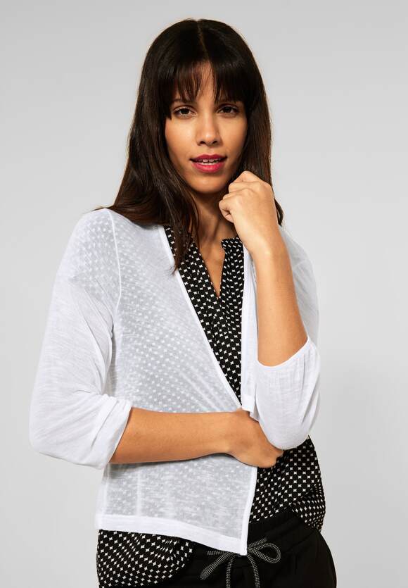 STREET - Style Damen Online-Shop STREET Unifarbe in White ONE | ONE - Suse Shirtjacke