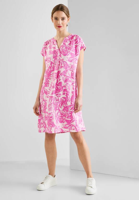 STREET ONE Leinenkleid mit Print Damen - Light Oasis Pink | STREET ONE  Online-Shop