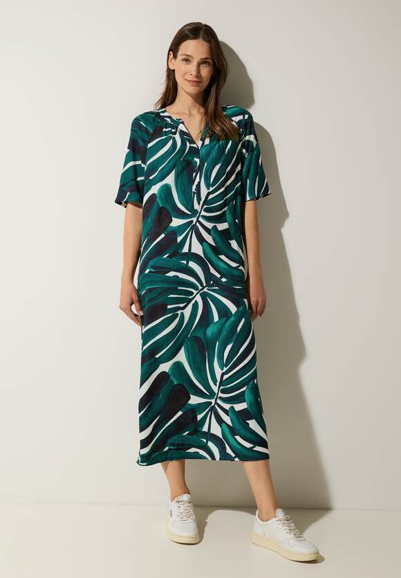 Kleid mit Palmenprint ONE STREET Damen ONE | Lagoon STREET - Green Online-Shop
