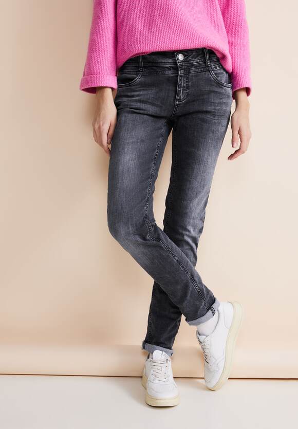 STREET ONE Graue Casual Online-Shop Damen ONE Jeans - - STREET Wash Grey Jane | Authentic Style Fit