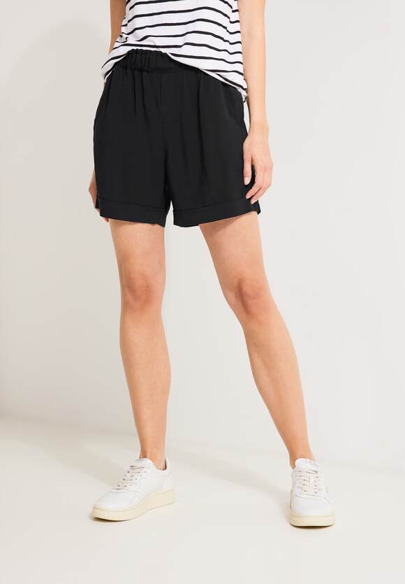 ONE Paperbag Online-Shop Damen Fit Loose Shorts STREET | Black - STREET ONE