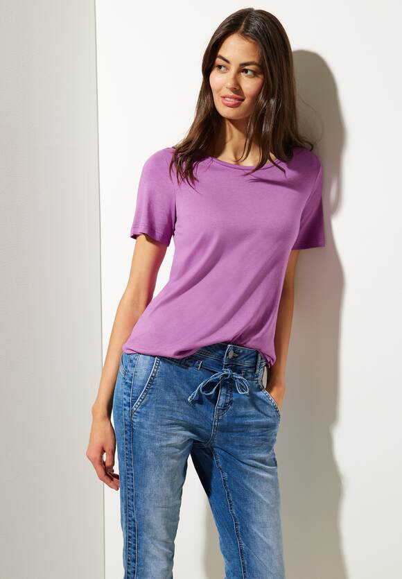 STREET ONE Damen in ONE Online-Shop - Meta | Basic Lilac STREET Unifarbe Shirt