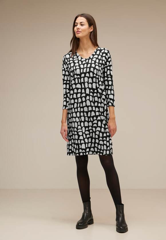 Kleid STREET STREET Jacquard Softes | - ONE Black Damen Online-Shop ONE