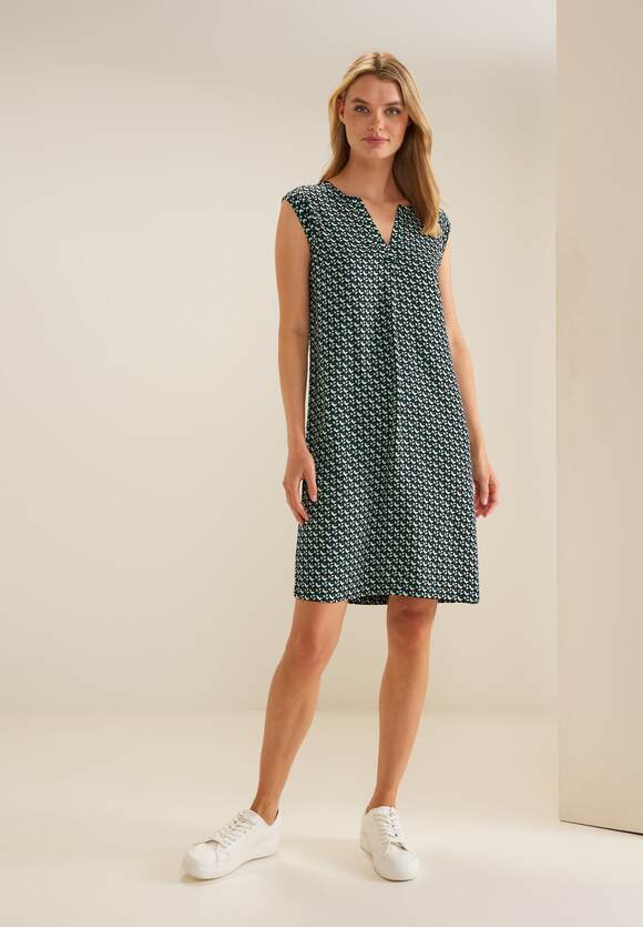 STREET ONE Kleid mit Minimalprint Online-Shop Damen Lagoon Green | - STREET ONE