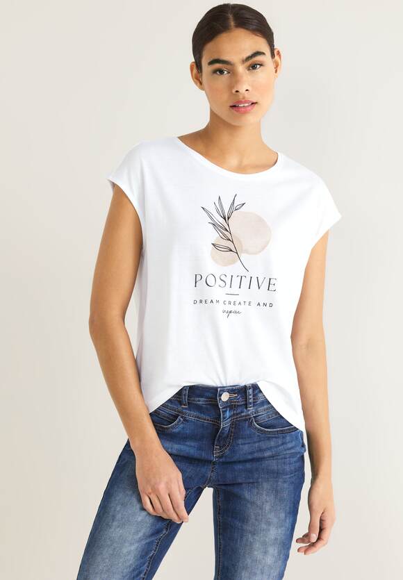 STREET ONE ONE - | Damen White Partprint Online-Shop STREET T-Shirt