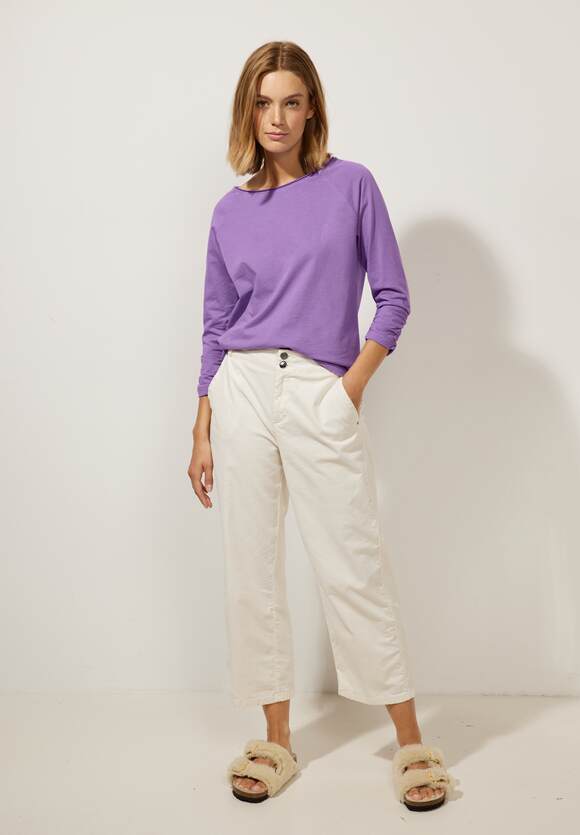 STREET ONE Shirt mit ONE - Lupine Online-Shop - | Damen Style Arm Mina Lilac gerafftem STREET