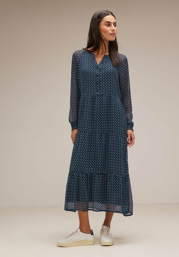 STREET ONE Chiffon Kleid mit Volants Damen - Gentle Green | STREET ONE  Online-Shop