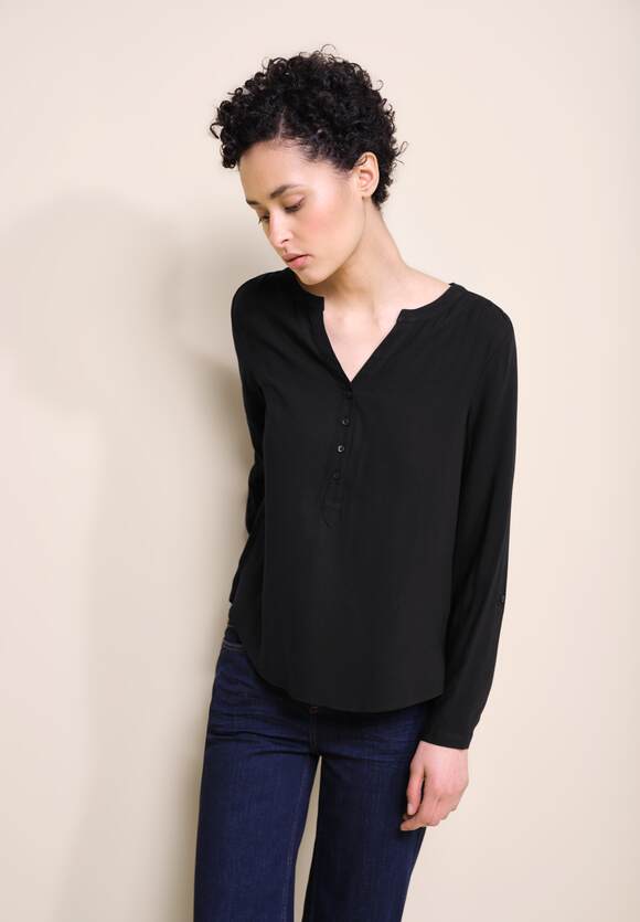 STREET ONE Bluse in Damen STREET Online-Shop ONE | Black - Unifarbe - Bamika Style