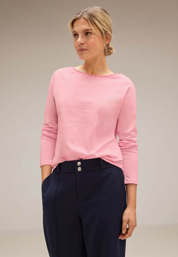 STREET ONE Basic Langarmshirt Damen - Style Mina - Soft Legend Rose |  STREET ONE Online-Shop
