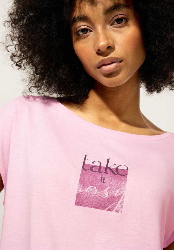 Soft Online-Shop - | Basicshirt Legend mit ONE ONE Damen Wordingprint STREET STREET Rose
