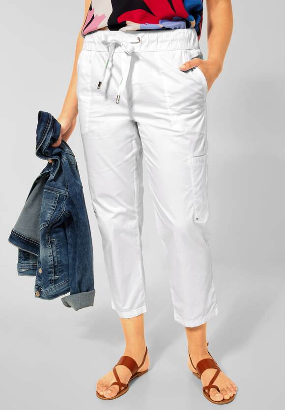 ONE STREET Damen Bonny Hose in Style Loose - Fit Online-Shop Länge STREET 7/8 - White | ONE