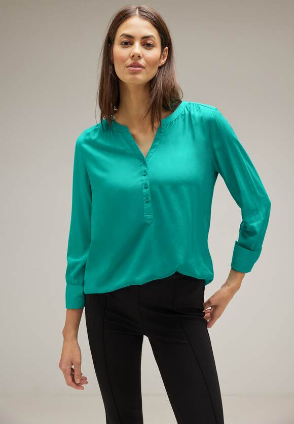STREET ONE Longbluse in Unifarbe Damen - Style Bamika - Iced Green | STREET  ONE Online-Shop