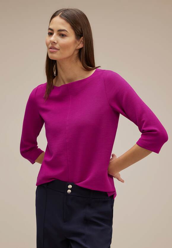 STREET ONE Shirt mit feiner Struktur Damen - Bright Cozy Pink | STREET ONE  Online-Shop