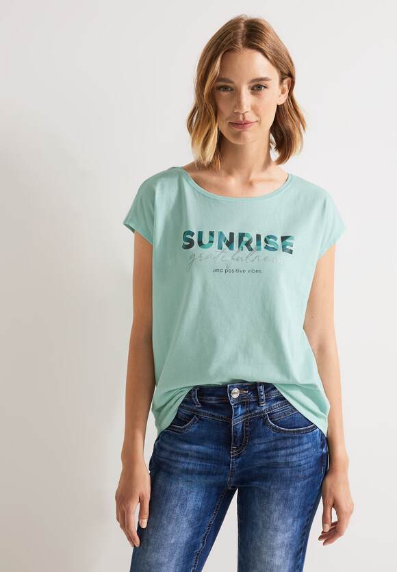 Lagoon Partprint Online-Shop T-Shirt - | Green Damen STREET Soft STREET ONE ONE