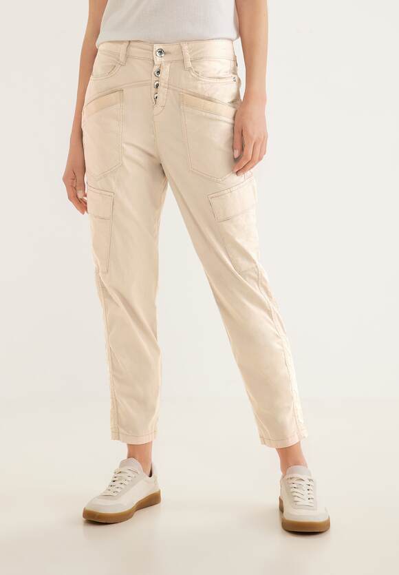 STREET ONE Loose Fit Smooth Mom Style | Damen Online-Shop - STREET Cargohose Light ONE Sand 