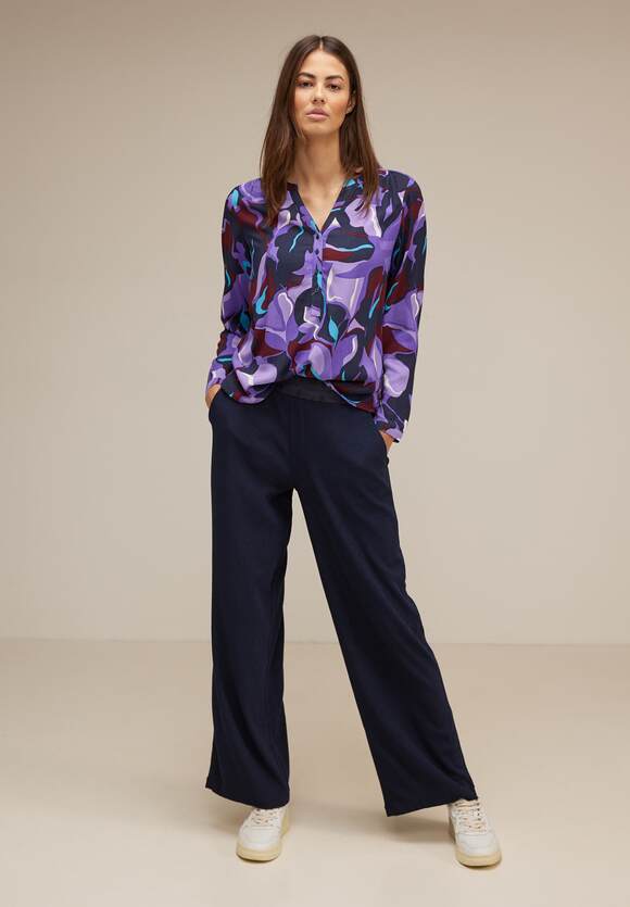 STREET Online-Shop STREET Damen mit Print ONE Bluse - Style Viskose ONE Bamika | Lupine - Lilac