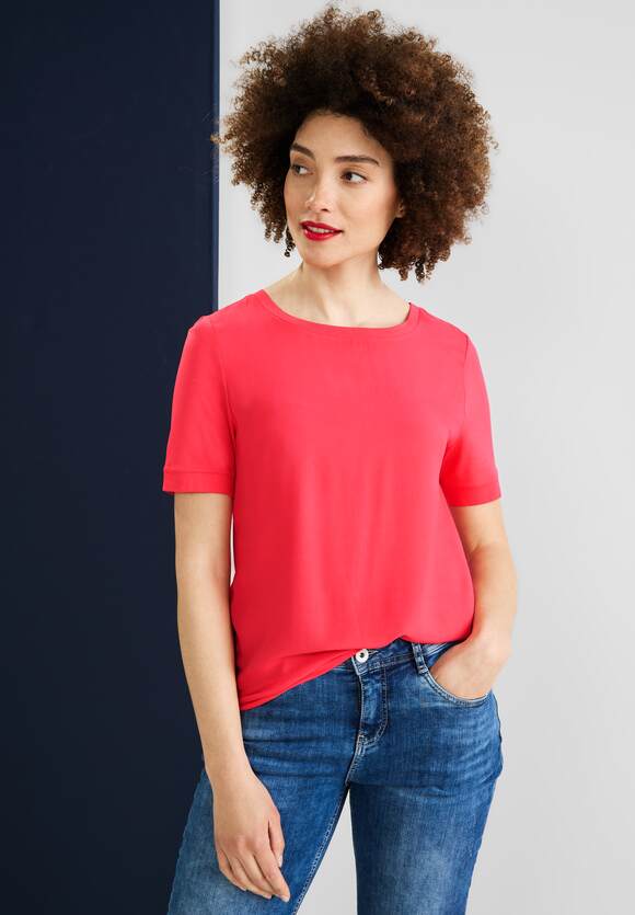 | T-Shirt ONE ONE Materialmix STREET - Online-Shop im Damen Coral STREET Intense