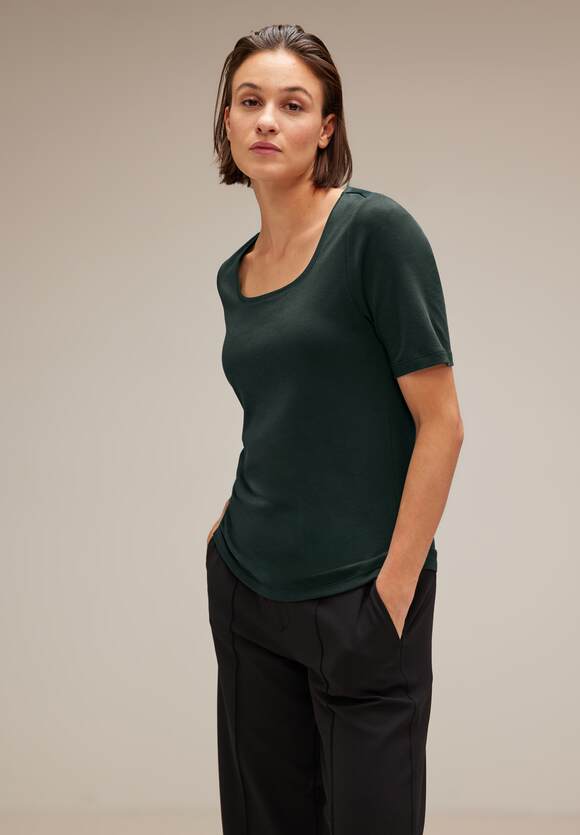 Green - | Pania STREET ONE ONE Karrée STREET - Shirt Ausschnitt Online-Shop Damen mit Style Hillside