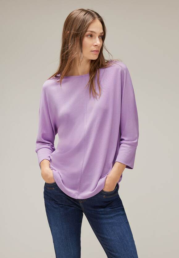 STREET ONE - Basic Soft Shirt Strickoptik Damen Online-Shop Pure Lilac in STREET ONE 