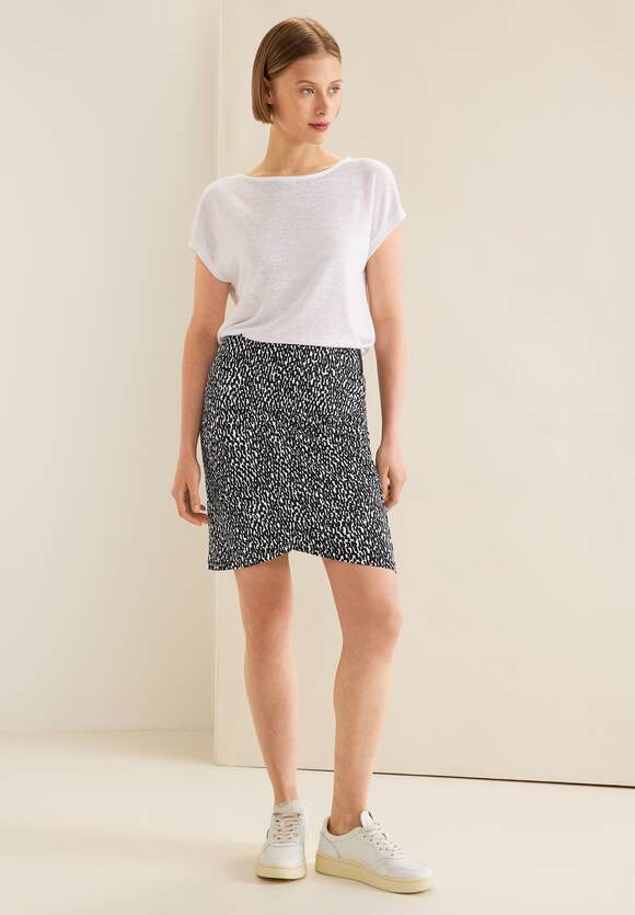 ONE Damen - - Minimalprint Black mit Style ONE Wickelrock Maja Online-Shop | STREET STREET