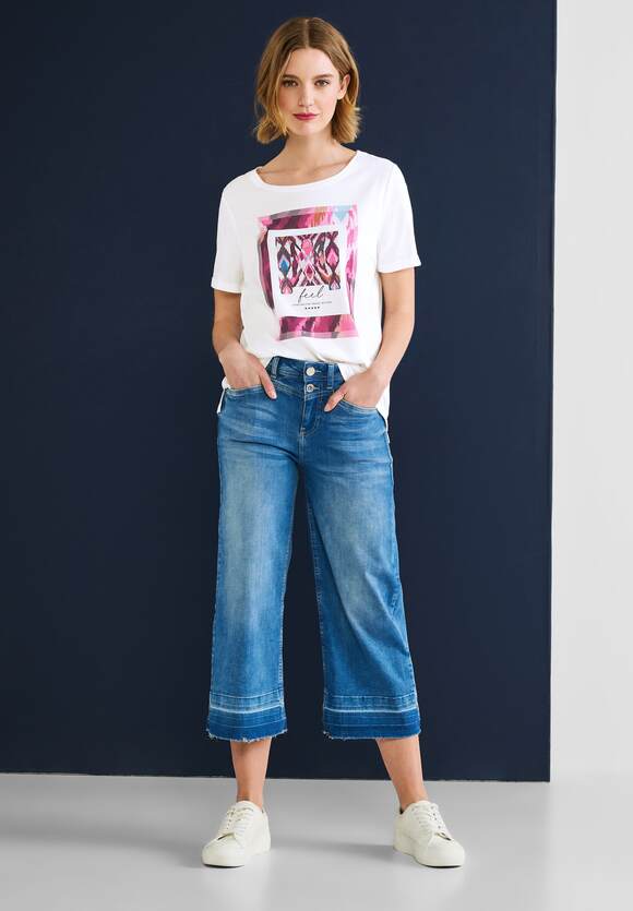 STREET ONE Shirt mit Ikat-Partprint Damen - Off White | STREET ONE  Online-Shop