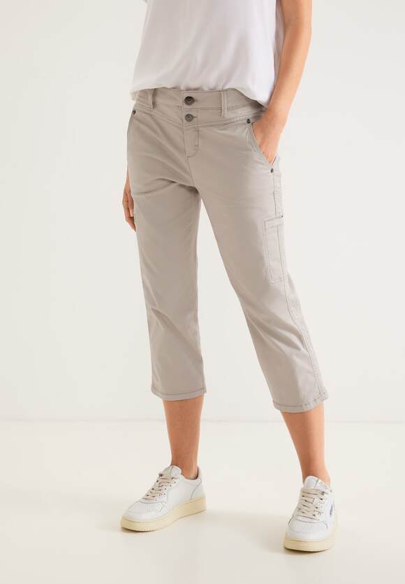 STREET ONE Casual Fit 3/4 Hose Damen - Style Yulius - Light Stone Sand | STREET  ONE Online-Shop