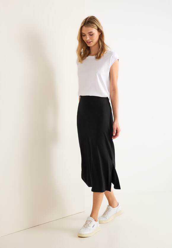 Online-Shop Damen Pepica Unifarbe ONE STREET Style Black in - ONE STREET | - Midirock