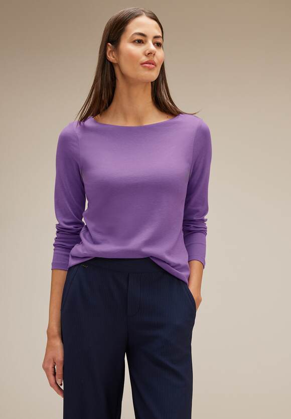 STREET ONE Softes Langarmshirt Damen Style - Lanea Lilac | Online-Shop Lupine ONE - STREET
