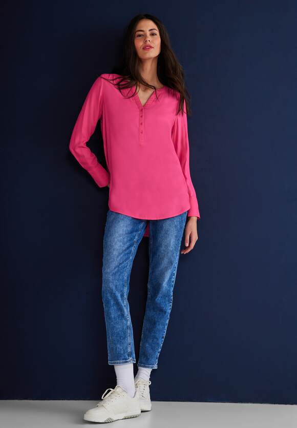 Longbluse in Online-Shop Rose Unifarbe - ONE STREET - Style Damen STREET ONE Bamika Berry |