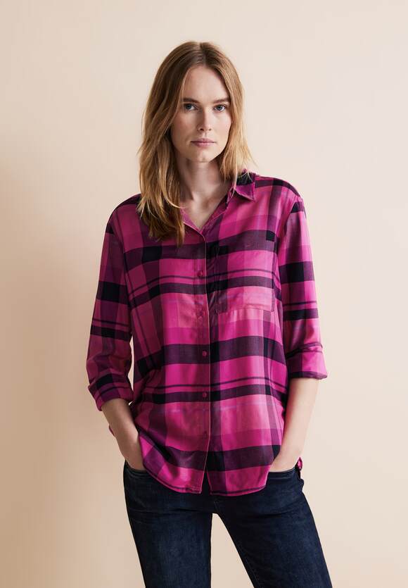 STREET ONE Bluse aus Viskose | Bright Damen Online-Shop - Pink Cozy ONE STREET