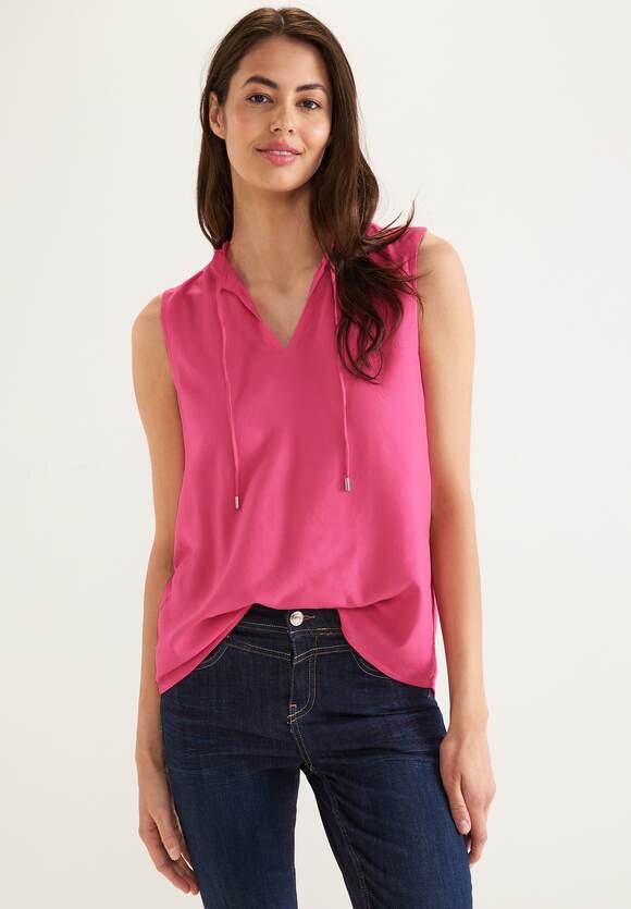 STREET ONE Ärmellose Bluse mit Rüschen Damen - Berry Rose | STREET ONE  Online-Shop