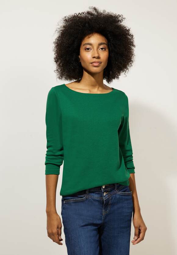 STREET ONE | - Online-Shop Langarmshirt Gentle Softes Lanea Damen Green ONE - STREET Style