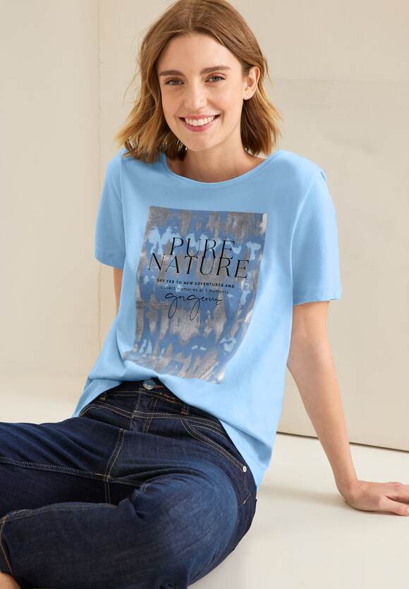STREET Light ONE Damen Folienprint STREET ONE - Online-Shop mit T-Shirt | Blue Splash