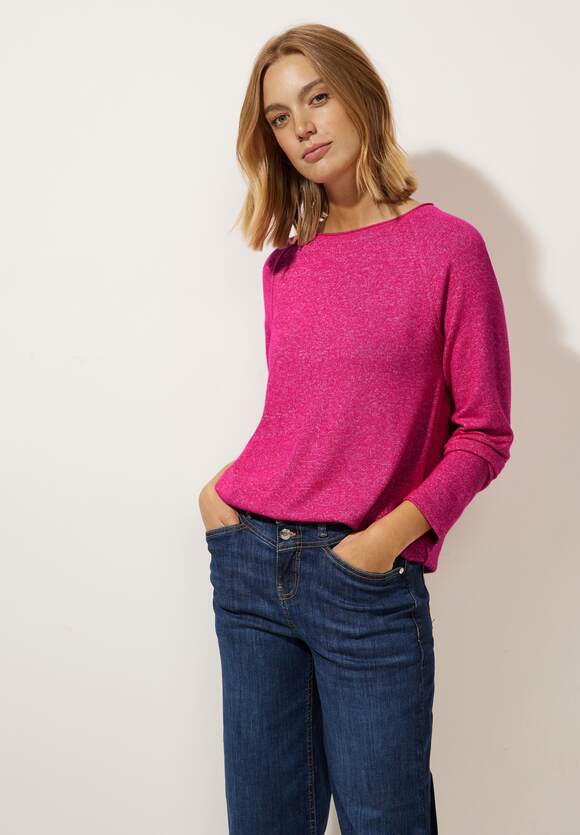 - Pink - Online-Shop Damen | Nu Style Melange ONE Melange Softes Mina STREET Langarmshirt ONE STREET
