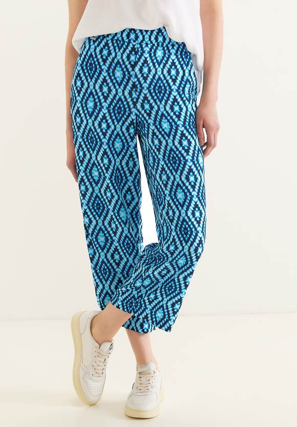 Blue Damen Online-Shop STREET - ONE STREET Splash Style Print mit Fit Loose | Emee ONE - Hose