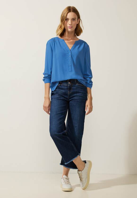 STREET ONE Bluse in Unifarbe Damen - Style Bamika - Dahlia Blue | STREET ONE  Online-Shop