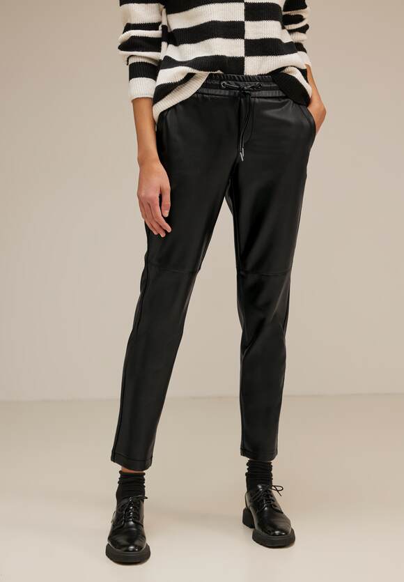 | Online-Shop PU Black Damen Bonny STREET Loose - Style ONE Hose Fit STREET - ONE