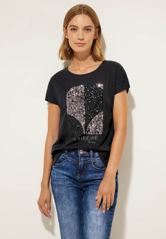 STREET ONE Artwork T-Shirt Black | Damen STREET - Online-Shop ONE